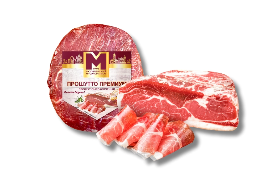 Продукт из мяса свинины мясной сырокопченый "Прошутто премиум"